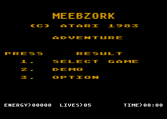 Game Meebzork (Atari 5200 - a5200)