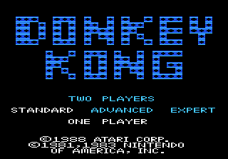 Game Donkey Kong (Atari 7800 - a7800)