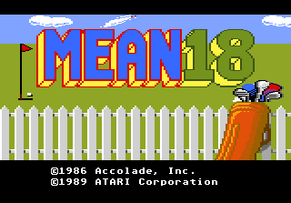 Game Mean 18 Golf (Atari 7800 - a7800)