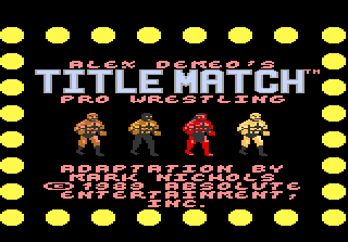 Game Title Match Pro Wrestling (Atari 7800 - a7800)
