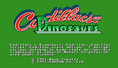 Game Cadillacs and Dinosaurs (Capcom Play System 1 - cps1)
