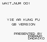 Game Yie Ar Kung Fu (Game Boy - gb)