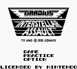 Game Gradius - The Interstellar Assault (Game Boy - gb)