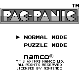 Game Pac-Panic (Game Boy - gb)