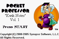 Game Pocket Professor - Kwik Notes - Vol. 1 (Game Boy Advance - gba)