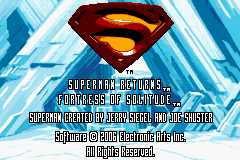 Game Superman Returns - Fortress of Solitude (Game Boy Advance - gba)