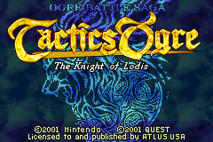 Game cover Tactics Ogre - The Knight of Lodis ( - gba)