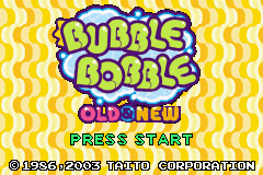 The game Bubble Bobble - Old & New - Game Boy Advance | GBA