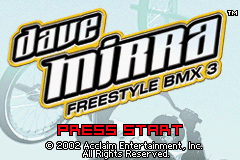 Down-load a game Dave Mirra Freestyle BMX 3 (Game Boy Advance - gba)