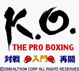 Game K.O. - The Pro Boxing (GameBoy Color - gbc)
