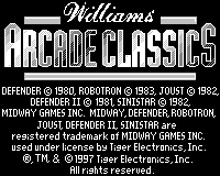 Game Williams Arcade Classics (Game.Com - gcom)