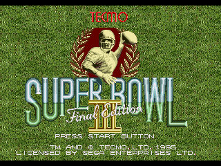 Game Tecmo Super Bowl III Final Edition (Sega Mega Drive - gen)