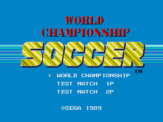 Game World Championship Soccer (Sega Mega Drive - gen)