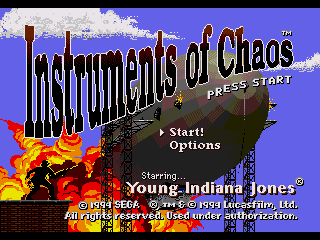 Game Young Indiana Jones - Instrument of Chaos (Sega Mega Drive - gen)