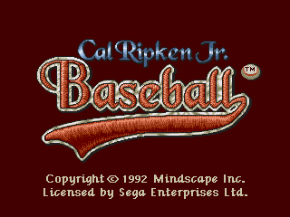 Game Cal Ripken Jr. Baseball (Sega Mega Drive - gen)