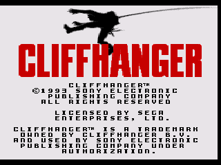 Game Cliffhanger (Sega Mega Drive - gen)
