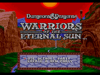Game D&D - Warriors of the Eternal Sun (Sega Mega Drive - gen)