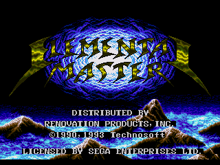 Game Elemental Master (Sega Mega Drive - gen)