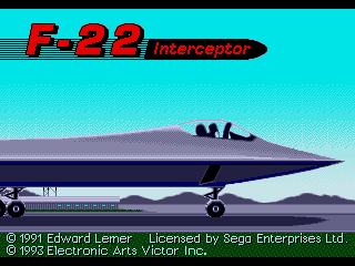 Game F-22 Interceptor - Advanced Tactical Fighter (Sega Mega Drive - gen)