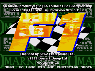 Game F1 World Championship (Sega Mega Drive - gen)