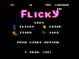 Game Flicky (Sega Mega Drive - gen)