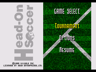 Game Head-On Soccer (Sega Mega Drive - gen)