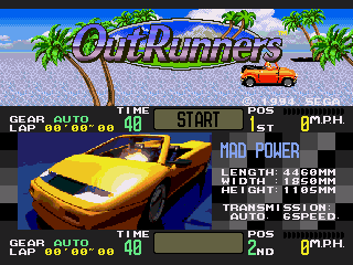 Game OutRunners (Sega Mega Drive - gen)