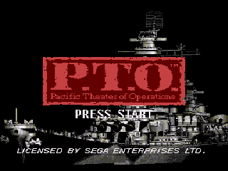 Game P.T.O. Pacific Theater of Operations (Sega Mega Drive - gen)