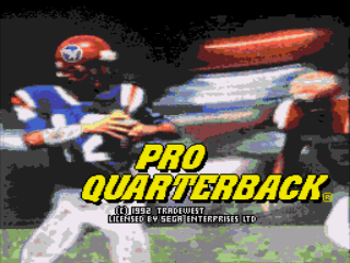 Game Pro Quarterback (Sega Mega Drive - gen)