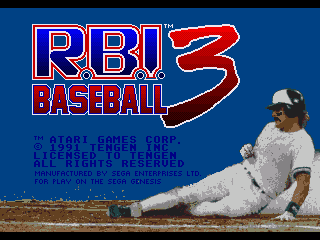 Game RBI Baseball 3 (Sega Mega Drive - gen)