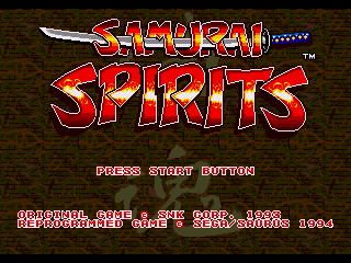 Game Samurai Spirits (Sega Mega Drive - gen)