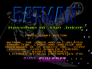 Game Batman - Revenge of the Joker (Sega Mega Drive - gen)