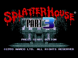 Game Splatterhouse Part 3 (Sega Mega Drive - gen)