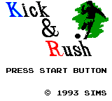 Game Kick & Rush (Game Gear - gg)