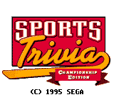 Game Sports Trivia - Championship Edition (Game Gear - gg)