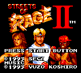 Game Streets of Rage II (Game Gear - gg)