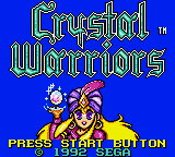 Game Crystal Warriors (Game Gear - gg)