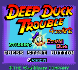 Game Deep Duck Trouble Starring Donald Duck (Game Gear - gg)