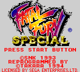 Game Fatal Fury Special (Game Gear - gg)