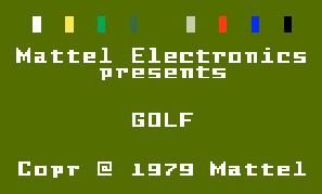 Game PGA Golf (Intellivision - intv)