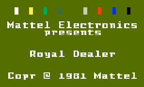 Game Royal Dealer (Intellivision - intv)