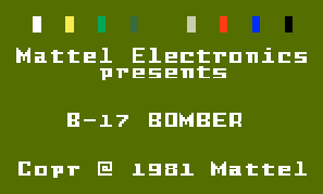 Game B-17 Bomber (Intellivision - intv)