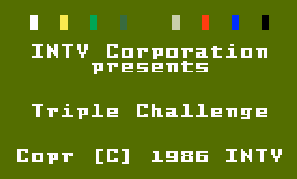 Game Triple Challenge (Intellivision - intv)