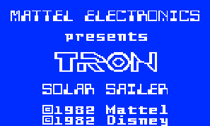 Game TRON - Solar Sailer (Intellivision - intv)