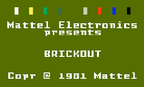 Game Brickout! (Intellivision - intv)