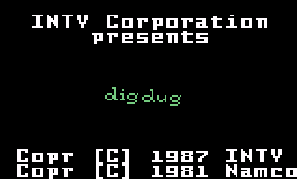 Game Dig Dug (Intellivision - intv)