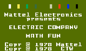 Game Electric Company - Math Fun (Intellivision - intv)