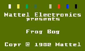 Game Frog Bog (Intellivision - intv)