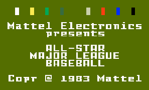 Game All-Star Major League Baseball (Intellivision - intv)