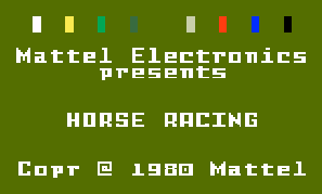 Game Horse Racing (Intellivision - intv)